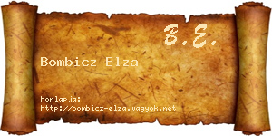 Bombicz Elza névjegykártya